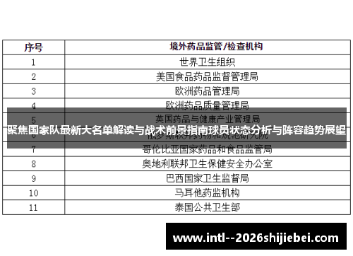 聚焦国家队最新大名单解读与战术前景指南球员状态分析与阵容趋势展望